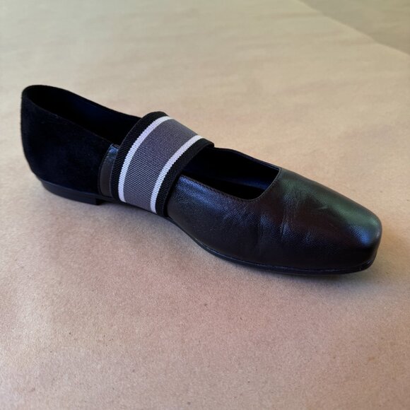 M. Gemi Ballere Black & Suede Black Ballet Flat Size 37 - Picture 3 of 6